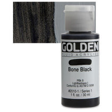 Load image into Gallery viewer, GOLDEN Fluid Acrylics Bone Black (2010-1)