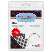 Load image into Gallery viewer, Scrapbook Adhesives Thin 3D Foam Squares Permanent, Black, Mix, Double-Sided Adhesive (01617)