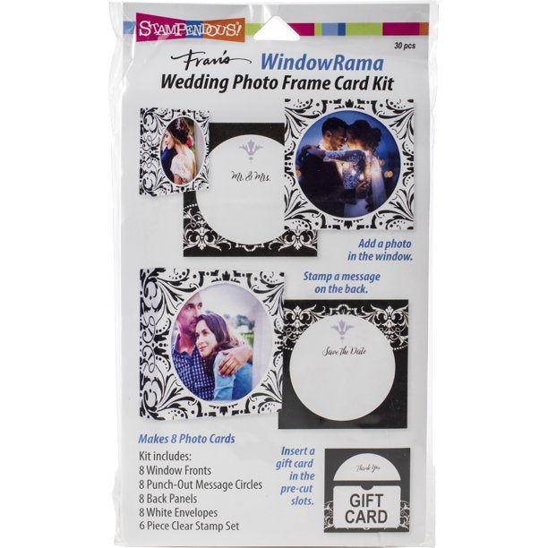 Stampendous Fran's WindowRama Wedding Photo Frame Card Kit (WR103)