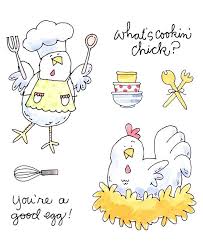 Inky Antics Clear Stamp Set -Cooking Chicks (11289SC)