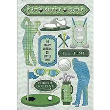Karen Foster Designs Cardstock Stickers Eat, Sleep, Golf (11633)