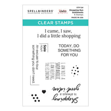Load image into Gallery viewer, Spellbinders Clear Stamp Set Shopping Run Sentiments (STP-124)
