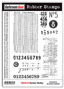 Darkroom Door Rubber Stamps Number Medley (DDRS212)