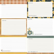 Load image into Gallery viewer, Simple Stories Hearth &amp; Home Collection 12x12 Designer Cardstock Recipe Cards (16508)
