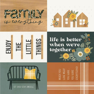 Simple Stories Hearth & Home Collection 12x12 Designer Cardstock 4x6 Elements (16513)