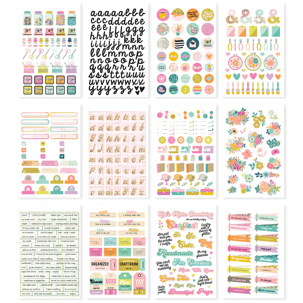 Simple Stories Let's Get Crafty Collection Foam Stickers
