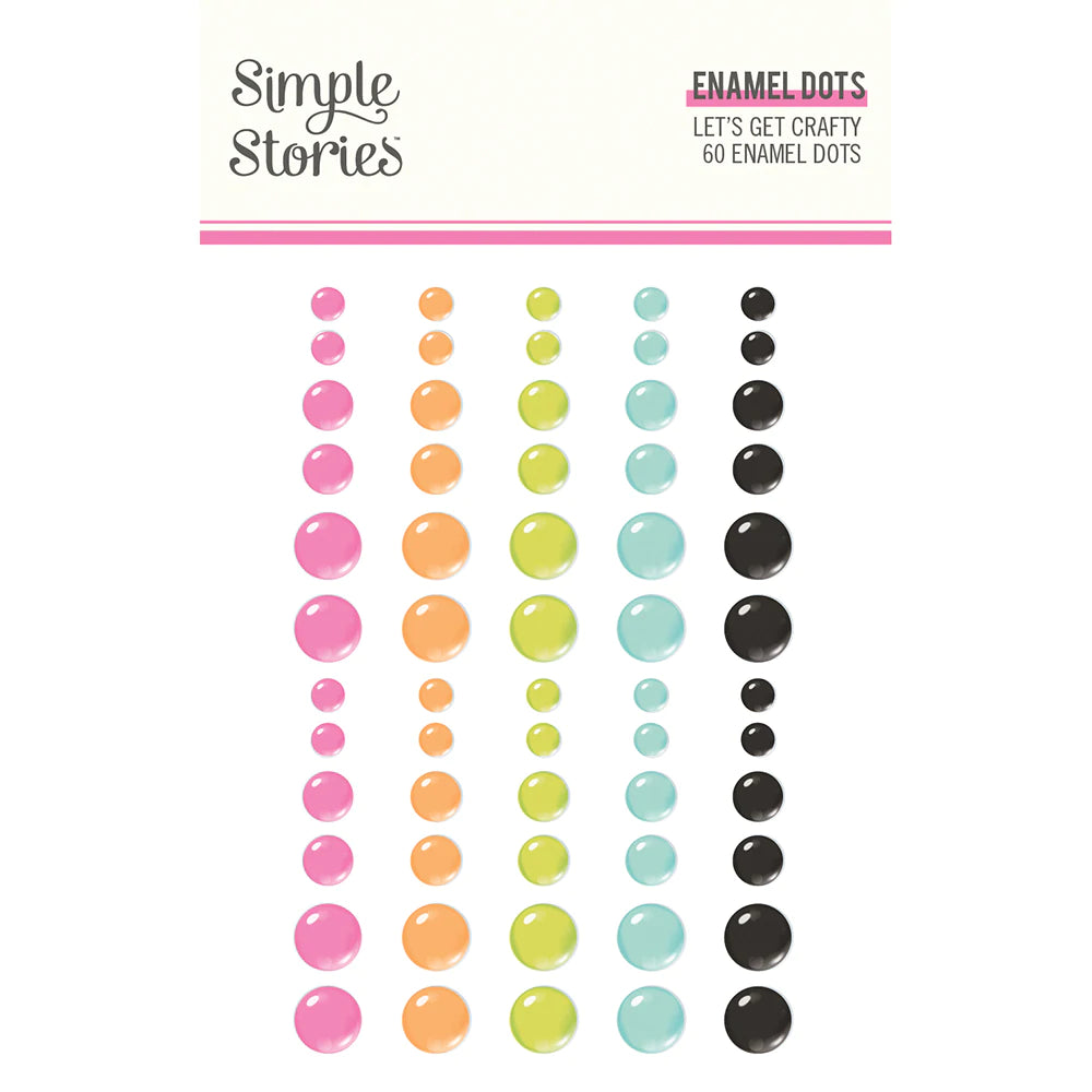 Simple Stories Let's Get Crafty Collection Enamel Dots (17224)