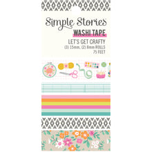 Load image into Gallery viewer, Simple Stories Let's Get Crafty Collection Washi Tape (17225)