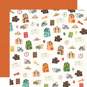 Simple Stories Into the Wild Collection 12x12 Scrapbook Paper Hello Adventure (17603)