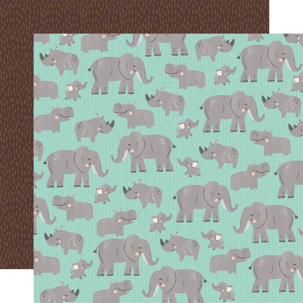 Simple Stories Into the Wild Collection 12x12 Scrapbook Paper Be Brave (17608)
