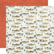 Load image into Gallery viewer, Simple Stories Simple Vintage Lakeside Collection 12x12 Scrapbook Paper Catch of the Day (18008)
