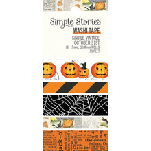 Load image into Gallery viewer, Simple Stories Simple Vintage October 31st Collection Washi Tape Set (18629)