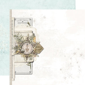 Simple Stories Simple Vintage Winter Woods Collection 12x12 Scrapbook Paper Snow Day (19103)