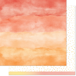 Lawn Fawn 12" x 12" Patterned Paper Watercolor Wishes Rainbow Carnelian (LF2585)