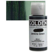 Load image into Gallery viewer, GOLDEN Fluid Acrylics Jenkins Green (2195-1)