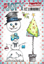 Load image into Gallery viewer, PaperArtsy Rubber Stamp Set Snowman designed by Jo Firth-Young (JOFY105)