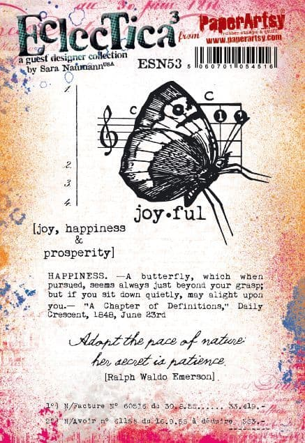 PaperArtsy Stamp Set Joyful by Sara Naumann (ESN53)