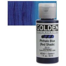 Load image into Gallery viewer, GOLDEN Fluid Acrylics Phthalo Blue (Red Shade) (2260-1)