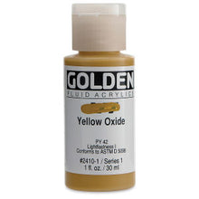 Load image into Gallery viewer, GOLDEN Fluid Acrylics Yellow Oxide (2410-1)