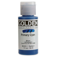 Load image into Gallery viewer, GOLDEN Fluid Acrylics Primary Cyan (2420-1)