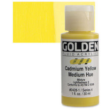 Load image into Gallery viewer, GOLDEN Fluid Acrylics Cadmium Yellow Medium Hue (2428B-1)