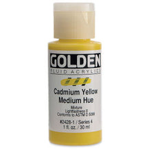 Load image into Gallery viewer, GOLDEN Fluid Acrylics Cadmium Yellow Medium Hue (2428B-1)