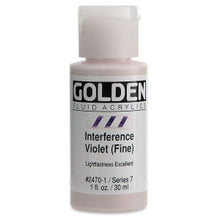 Load image into Gallery viewer, GOLDEN Fluid Acrylics Interference Violet (Fine) (2470-1)