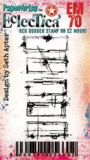 PRE-ORDER PaperArtsy Eclectica3 Mini Stamp Grunge Rectangles designed by Seth Apter (EM70)