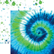 Load image into Gallery viewer, Reminisce Tie Dye Collection 12x12 Scrapbook Paper Spiral Splash (TDY-003)
