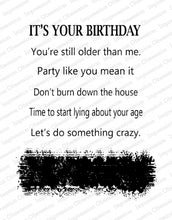 Load image into Gallery viewer, Impression Obsession Rubber Stamps Birthday Sayings (3241-MD)
