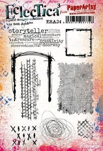 PaperArtsy Eclectica3 Rubber Stamp Set Storyteller designed by Seth Apter (ESA34)