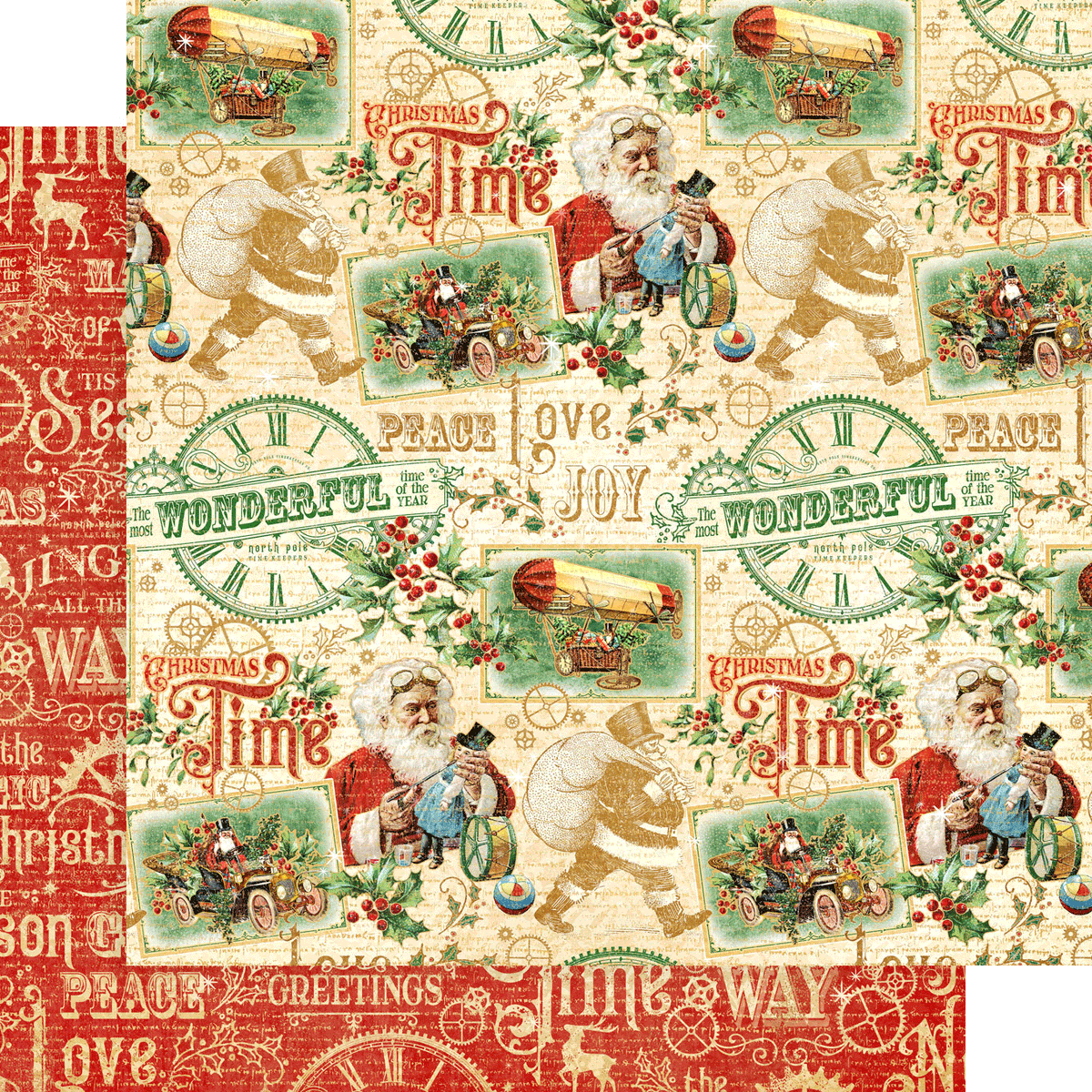 Graphic 45 12 x 12 Scrapbook Paper - Christmas Time Collection - North  Pole Express (4502113)