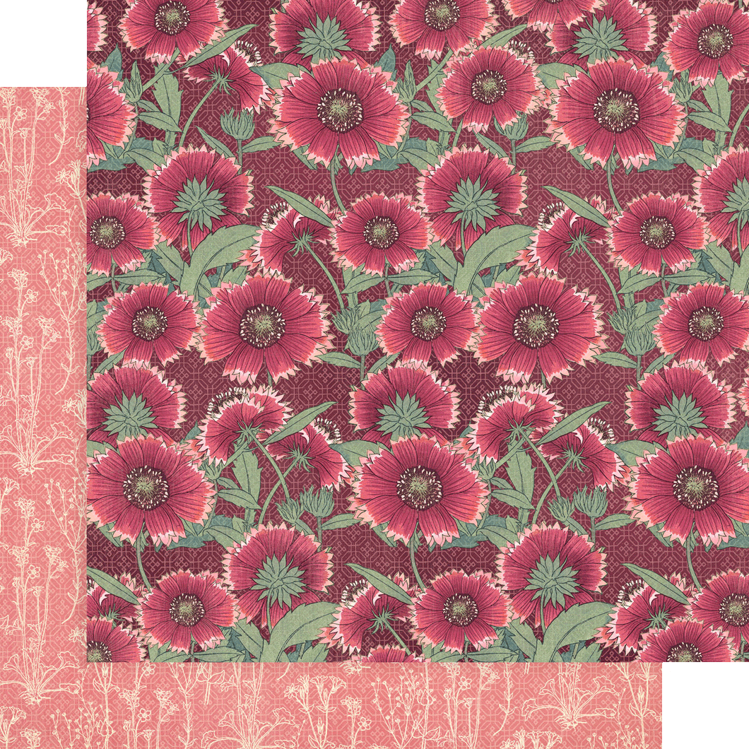 Graphic 45 12x12 Scrapbook Paper - Blossom Collection - Thrive (4502154)