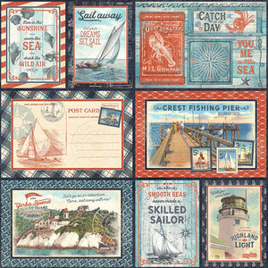 Graphic 45 Catch of the Day 12x12 Paper - Smooth Sailing (4502170)