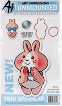 Load image into Gallery viewer, Art Impressions Unmounted Stamp Mini Bunny Spinner Set (4732)
