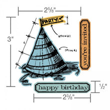 Load image into Gallery viewer, Sizzix Framelits w/ Stamps- Tim Holtz Alterations- Celebrate (660188) - RETIRED