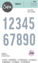 Load image into Gallery viewer, Sizzix Thinlits Die Set 10PK - Bold Numbers (665073)