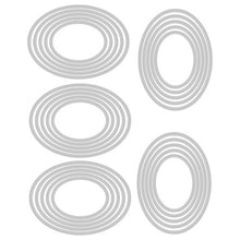 Load image into Gallery viewer, Sizzix Framelits Die Set 25PK  Stacked Tiles, Ovals by Tim Holtz (665368)