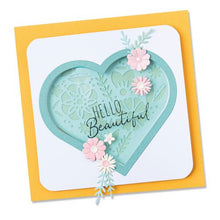 Load image into Gallery viewer, Sizzix Framelits Die Set with Stamps Blooming Heart (665652)