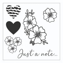 Load image into Gallery viewer, Sizzix Framelits Die Set with Stamps Floral Hello (665656)