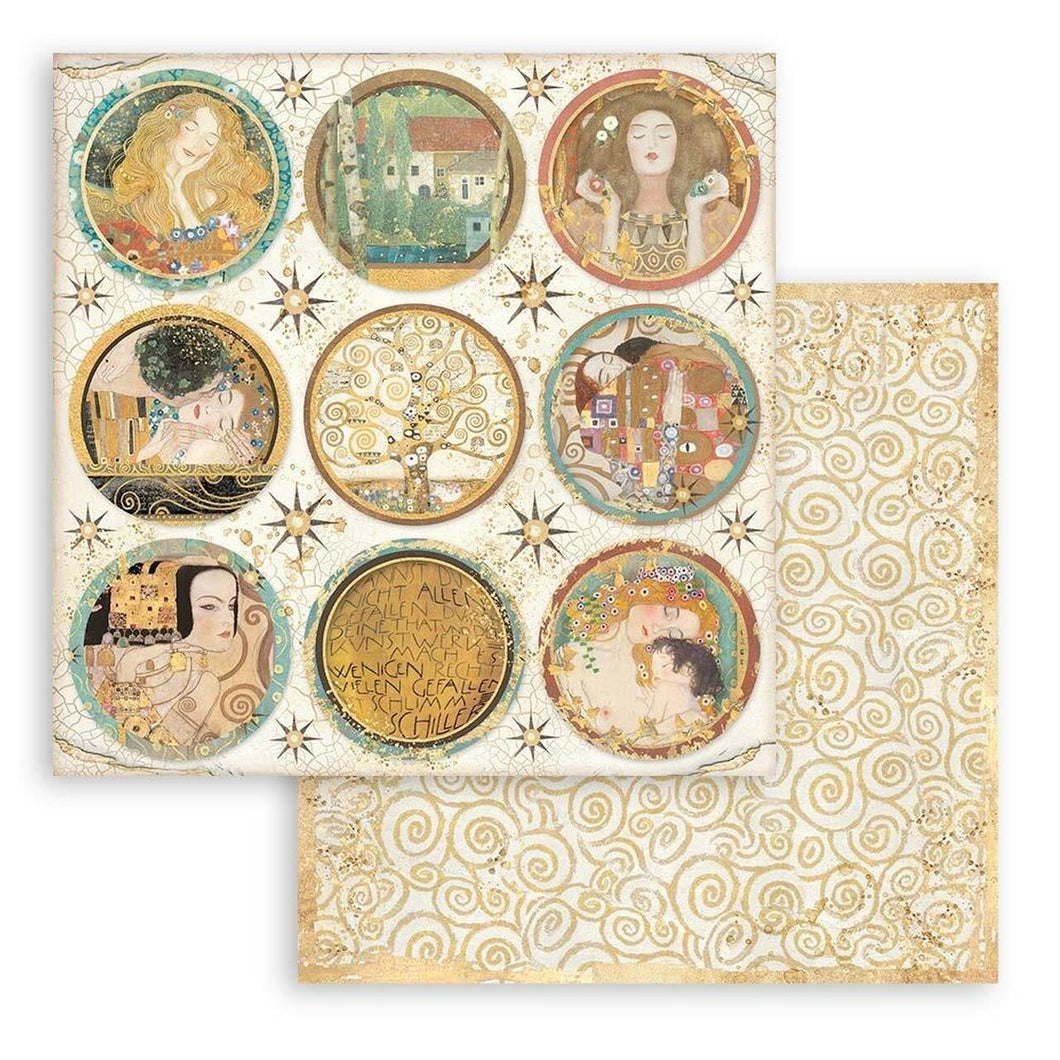 Stamperia Klimt Collection 12x12 Paper Rounds (SBB836)