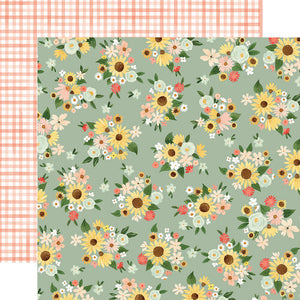 Carta Bella Paper Company Homemade Collection 12x12 Scrapbook Paper Floral Clusters (CBH158002)