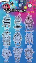 Load image into Gallery viewer, Art by Marlene Out of this World Clear Stamp Set Baby Bots (ABM-OOTW-STAMP74)
