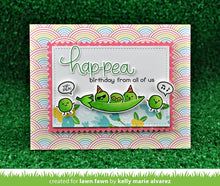 Load image into Gallery viewer, Lawnfawn Photopolymer Clear Stamps - Be Hap-pea (LF1890)
