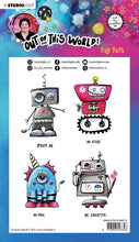 Load image into Gallery viewer, Art by Marlene Out of this World Clear Stamp Set Big Bots (ABM-OOTW-STAMP73)