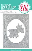 Load image into Gallery viewer, Avery Elle Elle-Ments Custom Steel Dies Oh Happy Day Oval Burst Die (D-07-07)