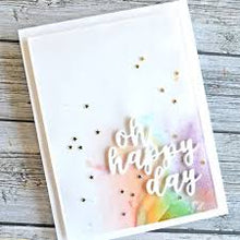 Load image into Gallery viewer, Avery Elle Elle-Ments Custom Steel Dies Oh Happy Day Oval Burst Die (D-07-07)