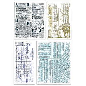 Ciao Bella Paper Stamping Art Delta Collection Scraps Clear Stamp Set (PS6054)