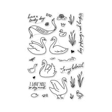 Load image into Gallery viewer, Hero Arts Polyclear Stamps Swans and Cattails (CM230)