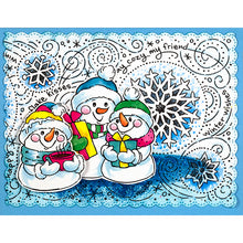 Load image into Gallery viewer, Stampendous Fran's Slim Cling Rubber Snowflake Wishes (CSL19)